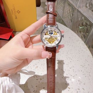 XẢ RẺ ĐỒNG HỒ NAM TRUNG CẤP  FATEK AUTOMATIC DÂY DA SỐ LA MÃ