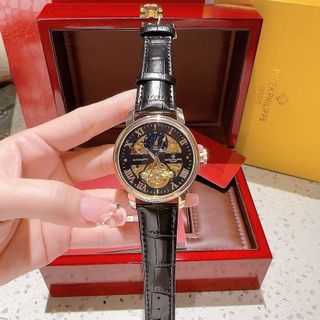 XẢ RẺ ĐỒNG HỒ NAM TRUNG CẤP FATEK AUTOMATIC DÂY DA SỐ LA MÃ