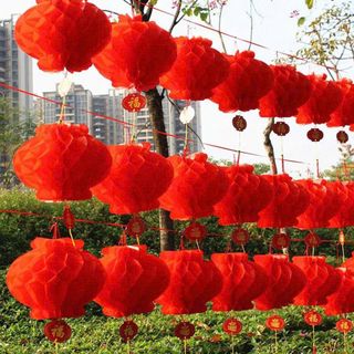 SET 10 LỒNG ĐÈN TRANG TRÍ TẾT #25 - 20CM