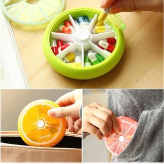 HỘP CHIA THUỐC MINI 7 NGĂN XOAY TRÒN