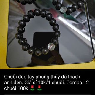 Vòng tay đen đá thạch anh phong thủy