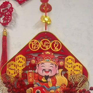 Thần Tài Cưỡi Cá Chép – Gật Vuông