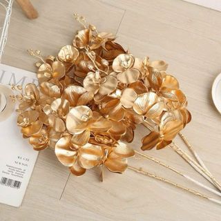 CÀNH LAN HỒ ĐIỆP MẠ VÀNG (78cm) TRANG TRÍ TẾT