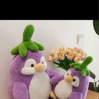 Gấu bông chim cánh cụt tím 30cm