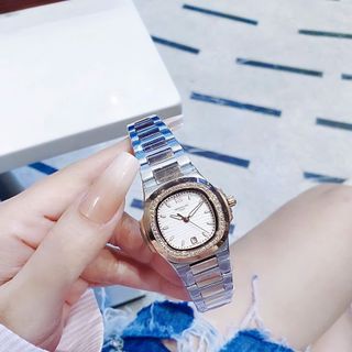 ĐỒNG HỒ NỮ CAO CẤP FATEK MẶT VUÔNG DÂY THÉP MẠ PVD VIỀN ĐÁ MINI