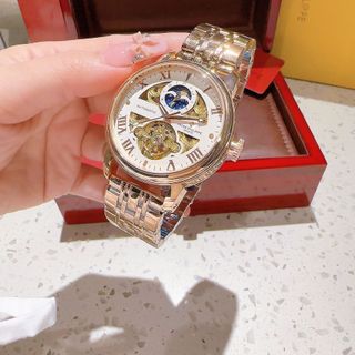 XẢ RẺ ĐỒNG HỒ NAM TRUNG CẤP FATEK AUTOMATIC DÂY THÉP SỐ LA MÃ