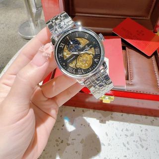 XẢ RẺ ĐỒNG HỒ NAM TRUNG CẤP FATEK AUTOMATIC DÂY THÉP SỐ LA MÃ