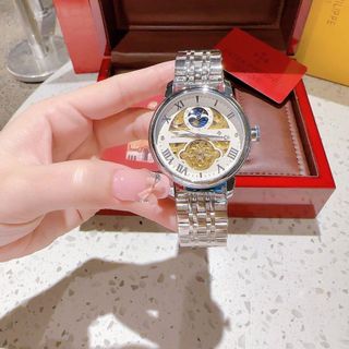 XẢ RẺ ĐỒNG HỒ NAM TRUNG CẤP FATEK AUTOMATIC DÂY THÉP SỐ LA MÃ