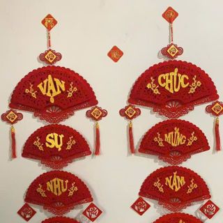Dây Quạt Tết 4 Chữ Chúc Mừng Năm Mới Vạn Sự Như Ý