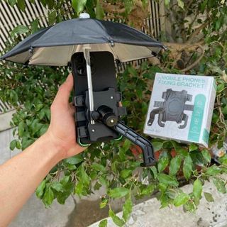 GIÁ ĐỠ ĐIỆN THOẠI XE MÁY HT507 KÈM DÙ CHE MƯA