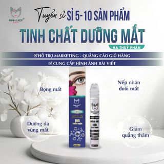 [HOT] Thanh lăn Dưỡng mắt HA Thuỷ phân Hỗ Trợ Giảm Thâm Quầng Mắt & Bọng Mắt [109k/c, 218k/2c tặng 1] Minh Lady 10ml