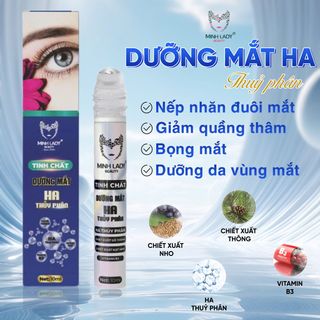 [HOT] Thanh lăn Dưỡng mắt HA Thuỷ phân Hỗ Trợ Giảm Thâm Quầng Mắt & Bọng Mắt [109k/c, 218k/2c tặng 1] Minh Lady 10ml