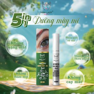 [HOT] Tinh chất 5in1 dưỡng Mày mi [2c tặng 1] Minh Lady Mascara Cosmetic - Công Thức Cải Tiến Không Đen Thâm Mắt Không Cay Không Ngứa - Dưỡng Mi và Mày Hiệu Quả - Sản Phẩm Hot