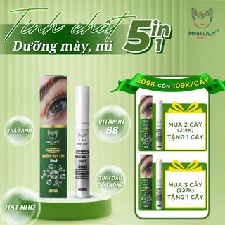 [HOT] Tinh chất 5in1 dưỡng Mày mi [2c tặng 1] Minh Lady Mascara Cosmetic - Công Thức Cải Tiến Không Đen Thâm Mắt Không Cay Không Ngứa - Dưỡng Mi và Mày Hiệu Quả - Sản Phẩm Hot