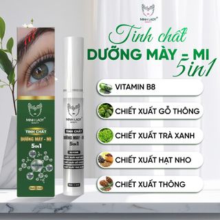 [HOT] Tinh chất 5in1 dưỡng Mày mi [2c tặng 1] Minh Lady Mascara Cosmetic - Công Thức Cải Tiến Không Đen Thâm Mắt Không Cay Không Ngứa - Dưỡng Mi và Mày Hiệu Quả - Sản Phẩm Hot