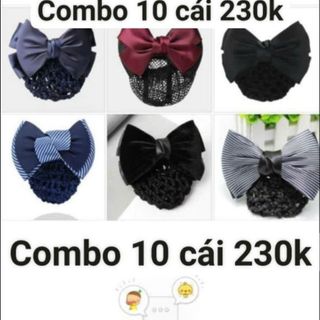 Kẹp tóc búi lưới mix nhiều mẫu màu luôn