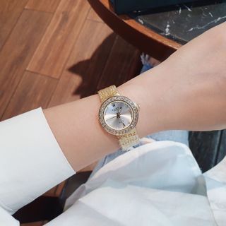 ĐỒNG HỒ NỮ THỜI TRANG RÔLET MẶT TRƠN VIỀN ĐÁ