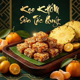 KẸO KHÓM SÊN TẮC QUÝT HŨ 500G – VỊ CHUA NGỌT HẤP DẪN - WINNIE HOUSE