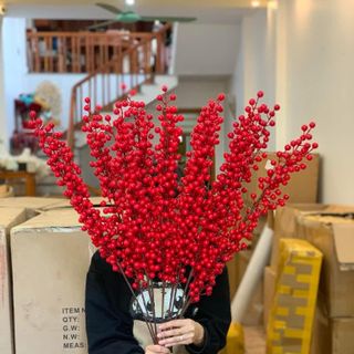 Cành đào đông đỏ 6 cành