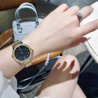 XẢ NHANH ĐỒNG HỒ NỮ THỜI TRANG PENDI DÂY DEMI MẶT ĐEN SỐ HỘT MÀU