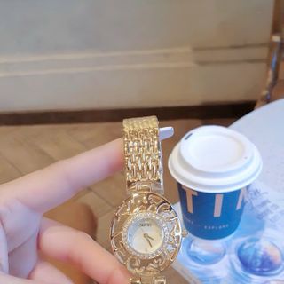 XẢ NHANH ĐỒNG HỒ NỮ THỜI TRANG GUECC MẶT HOA VĂN PHÔM TO