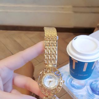 XẢ NHANH ĐỒNG HỒ NỮ THỜI TRANG GUECC MẶT HOA VĂN PHÔM TO