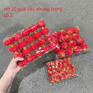 set 20 quả cầu nhung trang trí số 6