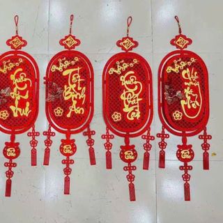Dải treo câu chúc liễng Xuân An Vui, Tết Bình An, Xuân Phát Tài, Chúc Mừng Năm Mới
