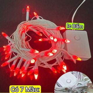 DÂY ĐÈN LED KIM CƯƠNG MÀU ĐỎ 7M 32 BÓNG IC LỚN