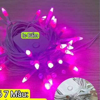 DÂY ĐÈN LED KIM CƯƠNG MÀU HỒNG 7M 32 BÓNG IC LỚN