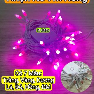 DÂY ĐÈN LED KIM CƯƠNG MÀU HỒNG 7M 32 BÓNG IC LỚN