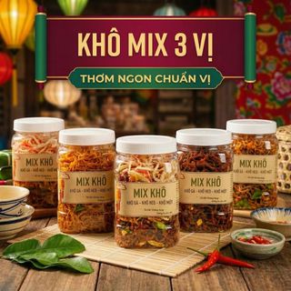 KHÔ MIX 3 VỊ - BỘ BA SIÊU NGON 350G - WINNIE HOUSE
