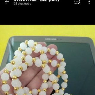 Chuỗi vòng tay Chuỗi vòng đeo tay mẫu y hình nha ms0355 đá trắng mix kim loại