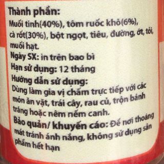 Muối tôm tây nguyên loại ngon 70gr Highlands Farm - Set 6 hủ 420gr