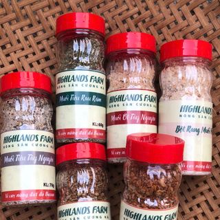 Muối tôm tây nguyên loại ngon 70gr Highlands Farm - Set 6 hủ 420gr