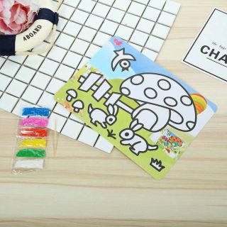 Tranh cát a4 kèm 9 màu cát