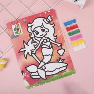 Tranh cát a4 kèm 9 màu cát