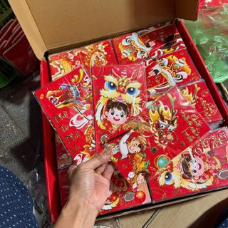 set bao lì xì chữu việt 2026 in chữu nổi . set 6cai (Hàng Gia Tận Xưởng )