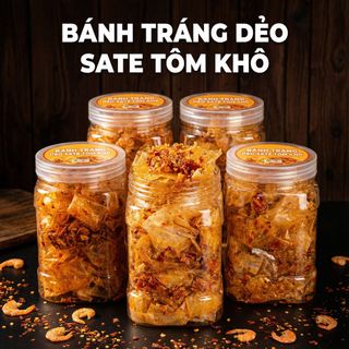 BÁNH TRÁNG DẺO - MUỐI TÔM SATE TÔM KHÔ: "CUỐN" LÀ "G.HIỀN" 300GR - WINNIE HOUSE
