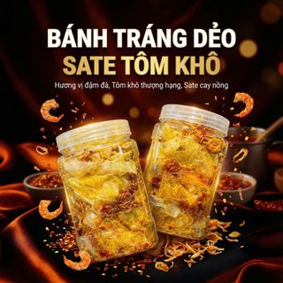 BÁNH TRÁNG DẺO - MUỐI TÔM SATE TÔM KHÔ: "CUỐN" LÀ "G.HIỀN" 300GR - WINNIE HOUSE