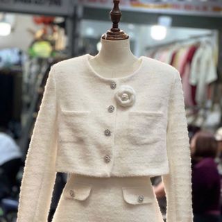 SET DẠ LÔNG THỎ TAY ĐÍNH LÔNG – HOA TRÀ SANG CHẢNH