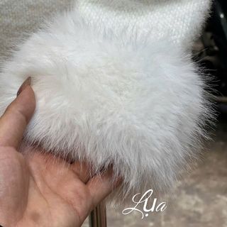 SET DẠ LÔNG THỎ TAY ĐÍNH LÔNG – HOA TRÀ SANG CHẢNH