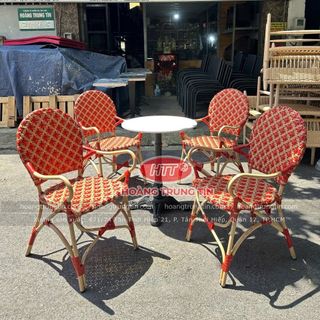 Ghế Bistro cao cấp nhựa giả mây ngoài trời