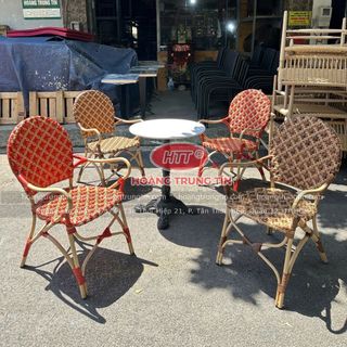 Ghế Bistro cao cấp nhựa giả mây ngoài trời