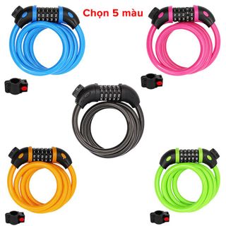KHOÁ XE ĐẠP CHỐNG TRỘM 5 SỐ DÀI 120CM
