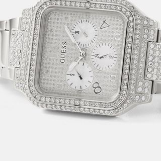 ĐỒNG HỒ NỮ CAO CẤP GUECC DÂY THÉP BẠC VÀ VÀNG MẶT VUÔNG FULL ĐÁ