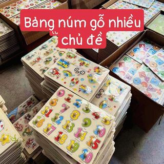 Bảng núm gỗ nhiều chủ đề