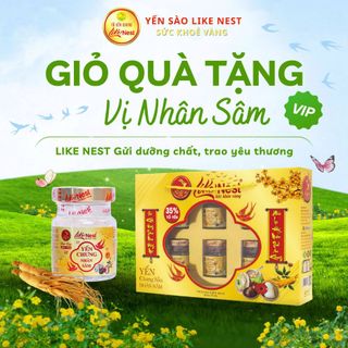 Yến chưng sẵn cao cấp vị Nhân Sâm 35% - Hộp quà vip - Like Nest