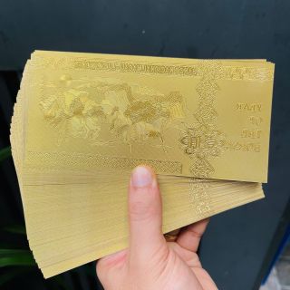 Tiền Con Ngựa Plastic Mạ Vàng In Màu 3D - Tiền Lì Xì Tết 2026