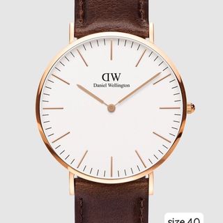 ĐỒNG HỒ NAM NỮ CAO CẤP DANIEL W CLASSIC DÂY DA MẶT TRẮNG VIỀN VÀNG FULLBOX HỘP NƠ